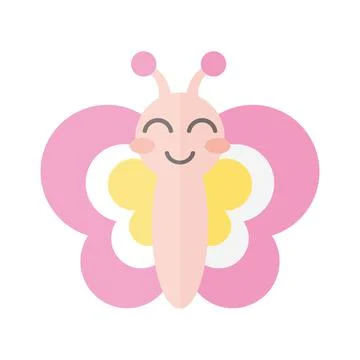 Cute butterfly insect Stock Illustration