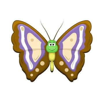Cute butterfly isolated Stock Illustration