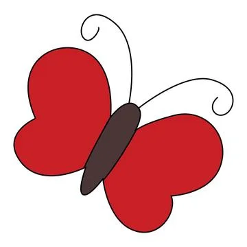 Cute butterfly on a white background Stock Illustration