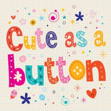 Cute as a button Ilustração Stock