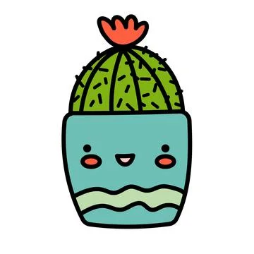 Cute cactus Stock Illustration
