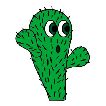Cute cactus. Isolated stock vector illustration Stock Illustration