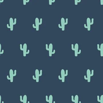 Cute cactus seamless pattern. Mexican ethnic succulent cactus latin america b Stock-Illustration