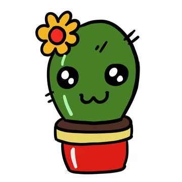 Cute cactus. Vector illustration in mexican style Stock Illustration