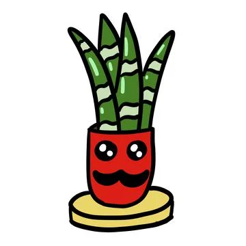 Cute cactus. Vector illustration in mexican style Stock Illustration