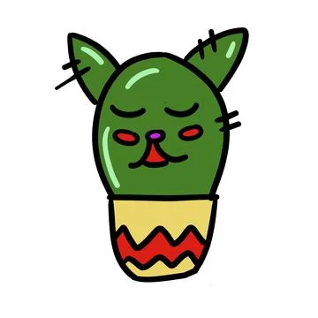 Cute cactus. Vector illustration in mexican style Stock Illustration