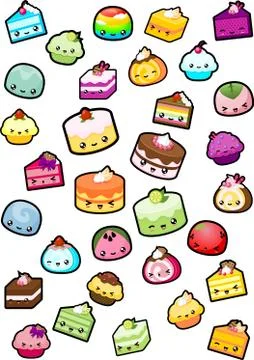 Cute Cake Collection Stock Illustration