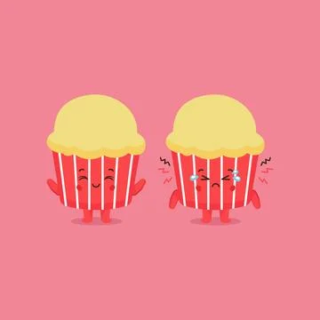 Cute Cake with Speech Bubbles Stock Illustration