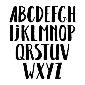 Cute calligraphic font 스톡 일러스트