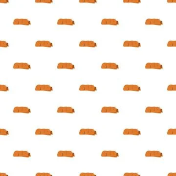 Cute capybara sleeping seamless pattern design Stock Illustration