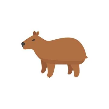 Cute capybara. Vector illustration Stock Illustration