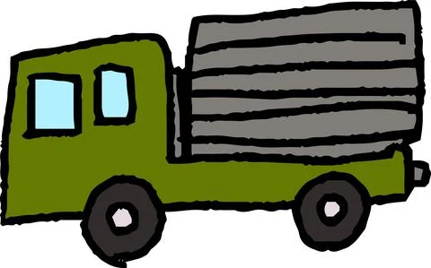 Cute car scribble drawn by a child Stock Illustration