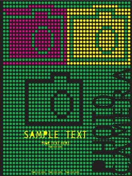 Cute card dots camera design in vector format 스톡 일러스트