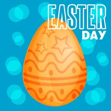 Cute card with egg for easter celebrations Stock Illustration