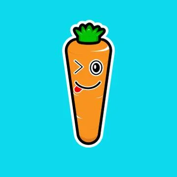 The Cute Carrot Character Stock Illustration