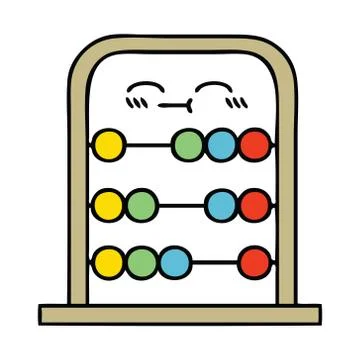Cute cartoon abacus Stock Illustration