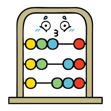 Cute cartoon abacus Stock Illustration