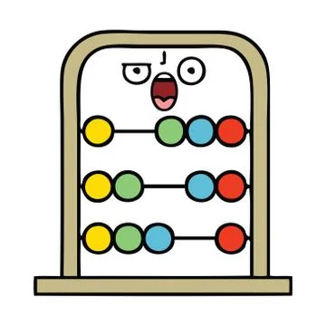 Cute cartoon abacus Stock Illustration