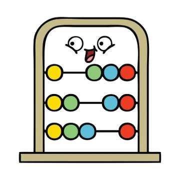 Cute cartoon abacus Stock Illustration