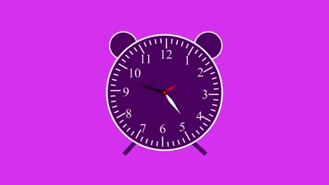 Cute cartoon alarm clock with oversized ears set against a vibrant backgrou.. Stock Footage 337567271