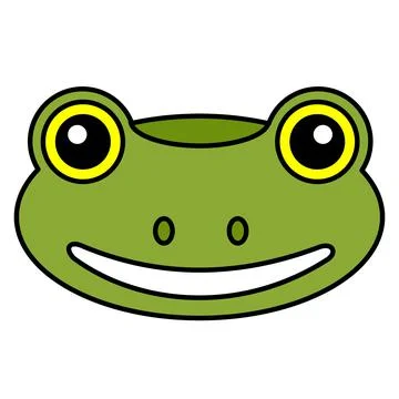 Cute cartoon Ape Frog Face.vector illustration. Illustrazione stock