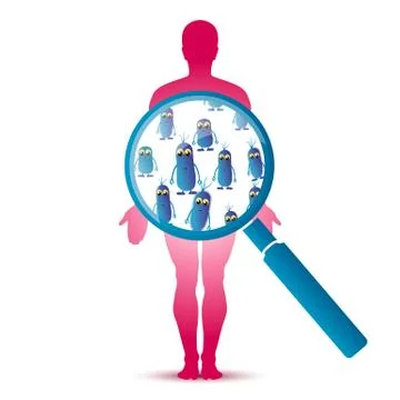 Cute Cartoon Bacterium Stock-Illustration