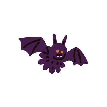 Cute cartoon bat vector illustration Stock Illustration