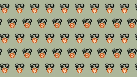 Cute Cartoon Bear Face Pattern Seamless Background. Video stock 325383453