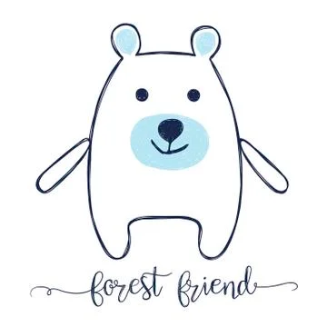 Cute cartoon bear Stock Illustration