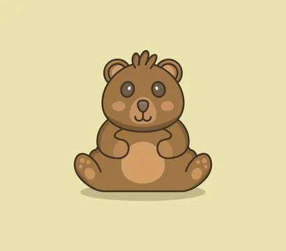Cute  cartoon bear Stock Illustration