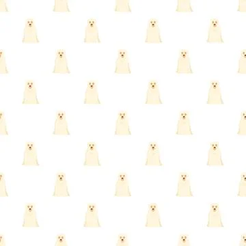 Cute cartoon bear seamless pattern white background 库存插图