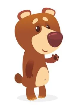 Cute cartoon bear. Vector illustration Stock Illustration