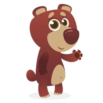 Cute cartoon bear. Vector illustration Stock Illustration