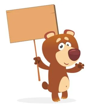 Cute cartoon bear. Vector illustration Stock Illustration