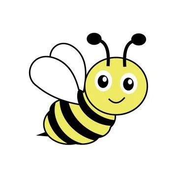 Cute cartoon bee. Bee logo. Vector illustration Isolated on white background Stock Illustration
