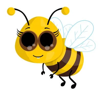 Cute cartoon bee Stock Illustration