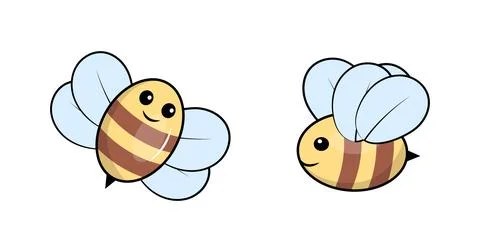 Cute cartoon bees. Stock Illustration