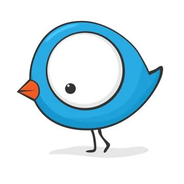 Cute cartoon bird Stock Illustration