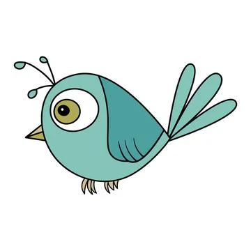 Cute Cartoon Bird Stock Illustration