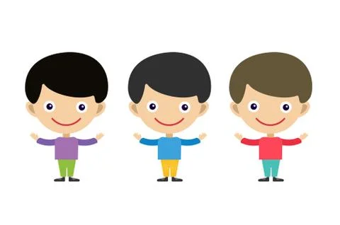 Cute cartoon boy Stock Illustration