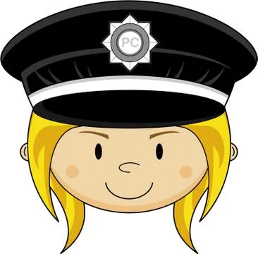 Cute Cartoon British Policeman Vector Illustration Stock Illustration