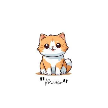 Cute Cartoon Cat Stock Illustration