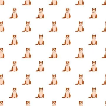 Cute cartoon cat kitten seamless pattern background Ilustración de archivo