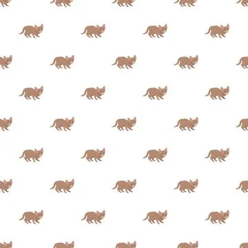 Cute cartoon cat pattern seamless background design 스톡 일러스트