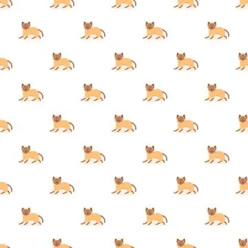 Cute cartoon cat seamless pattern design Stock Illustration