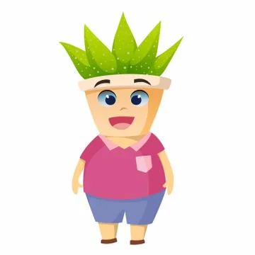 Cute cartoon character design. Stock Illustration