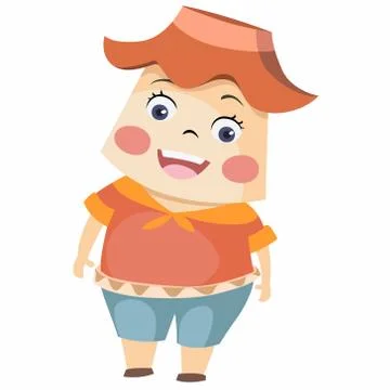 Cute cartoon character design. Stock Illustration
