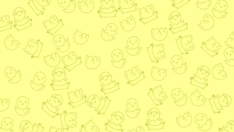 Cute Cartoon Character Pattern Background Animation Loop. Stock Footage 320156981