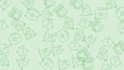 Cute Cartoon Character Pattern Background for Kids. Stock Footage 321850689