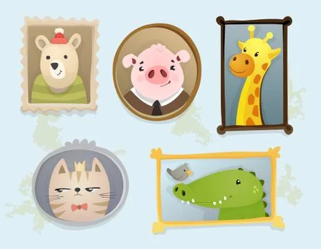 Cute cartoon characters Stock Illustration